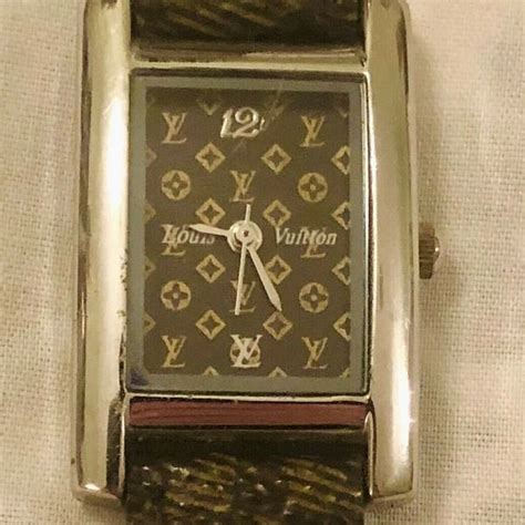 Estate Louis Vuitton Ladies Wrist Watch 1187hs2003l Leather 